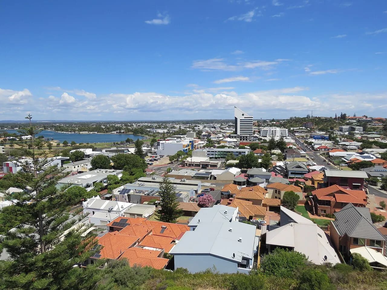 View across Bunbury, Western Australia, from Marlston Hill Lookout