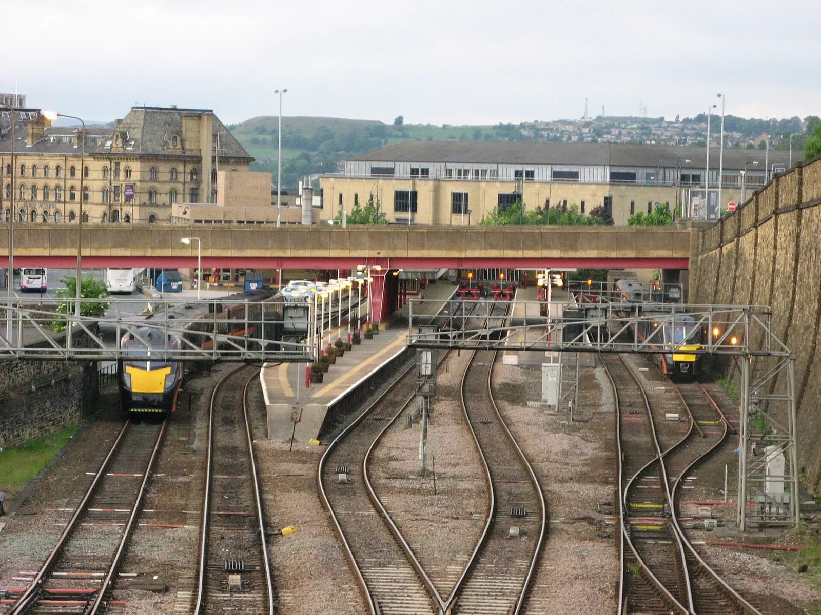 Bradford Interchange railway station in Bradford.