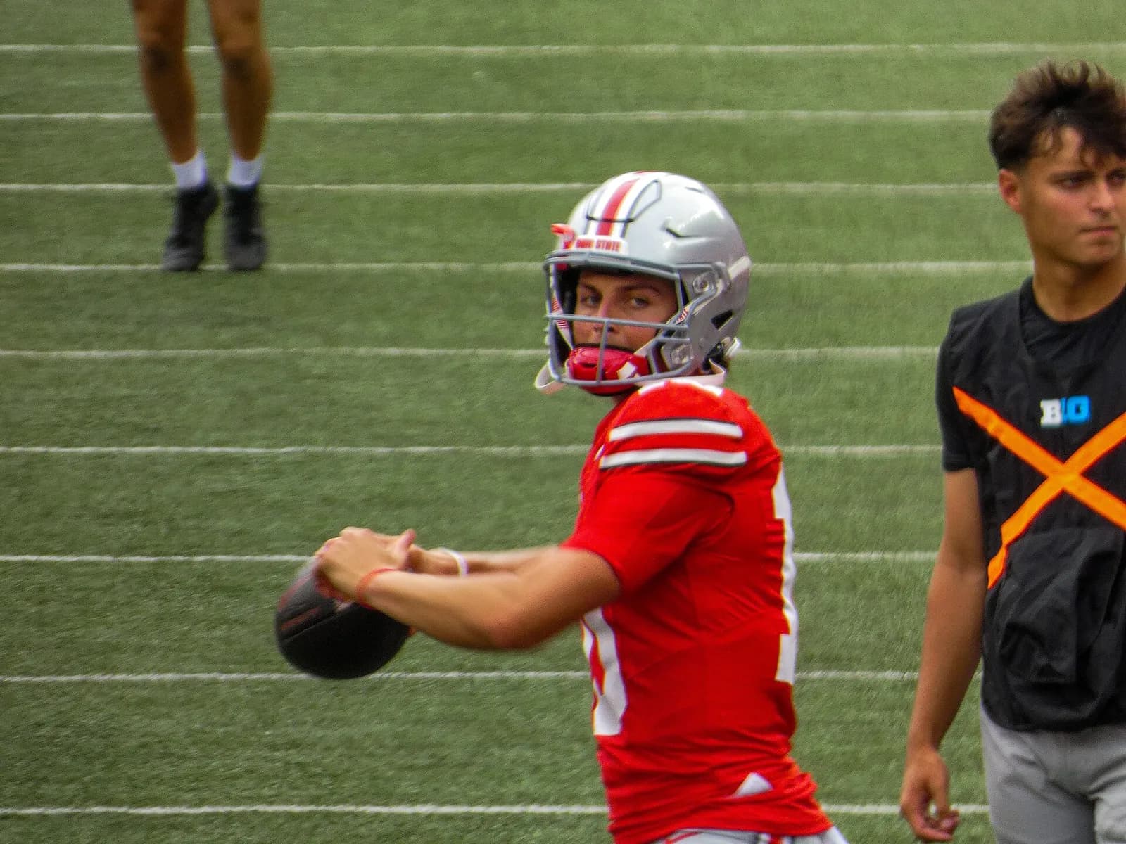 Ohio State quarterback Julian Sayin before a game in 2024.