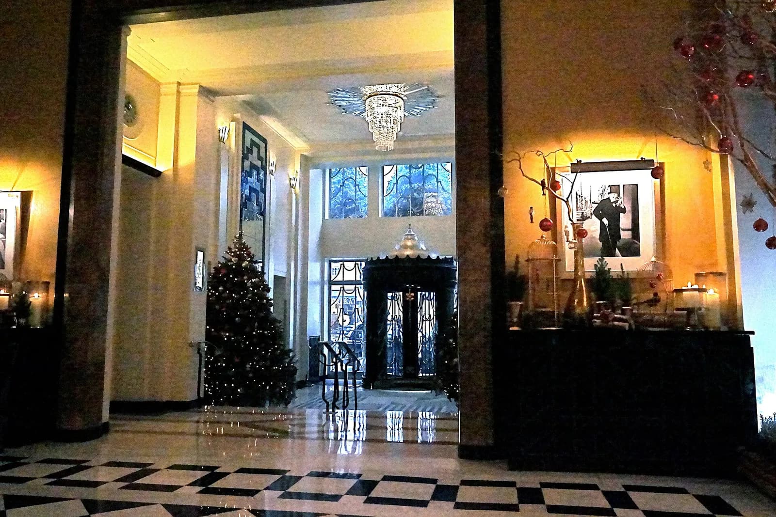 Main entrance of Claridge’s Hotel in London.
