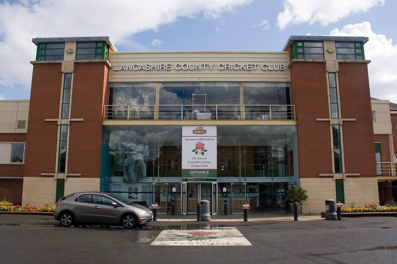 Entrance to Lancashire County Cricket Club in Trafford.