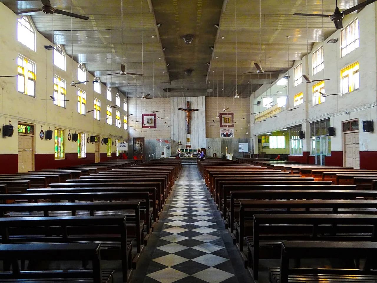 Interior of St. Michael's Church in Mahim, Mumbai