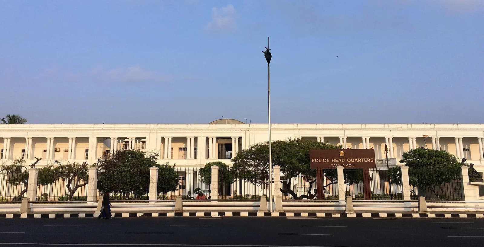 Tamil Nadu Police headquarters building on Beach Road in Chennai
