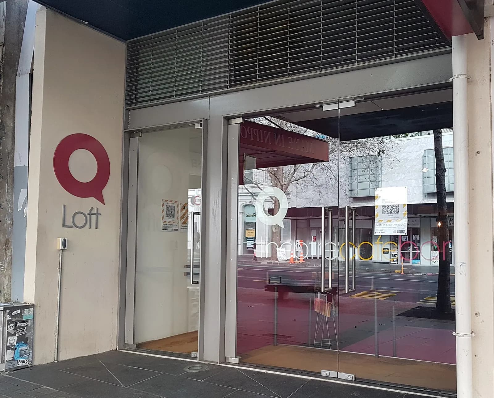Entrance to Q Theatre on Queen Street in Auckland.