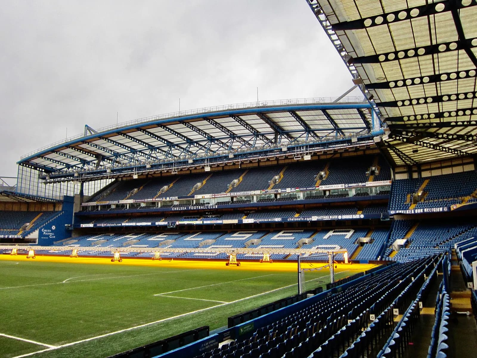 Stamford Bridge football stadium in London.