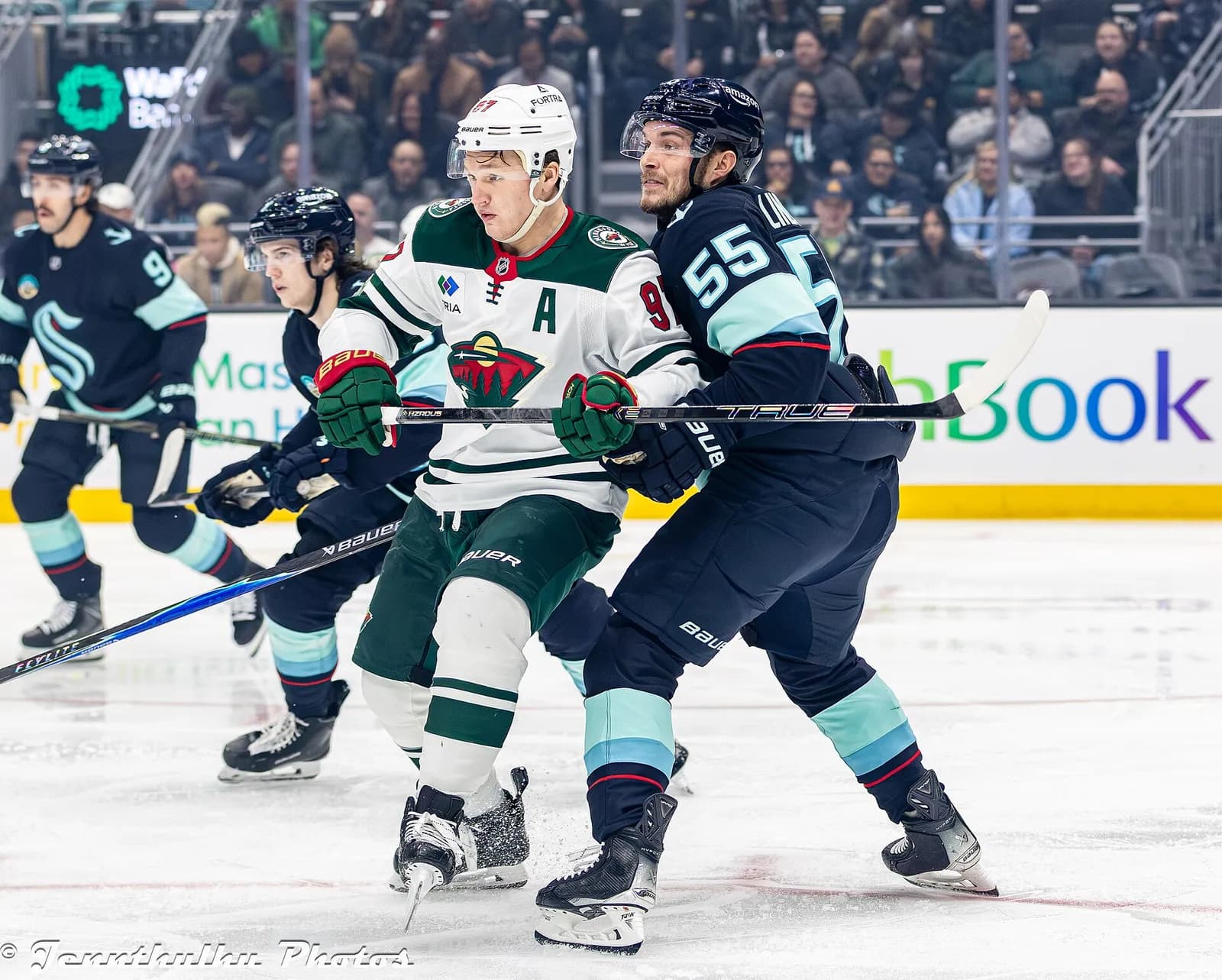 Minnesota Wild forward Kirill Kaprizov skates during a game against the Seattle Kraken.