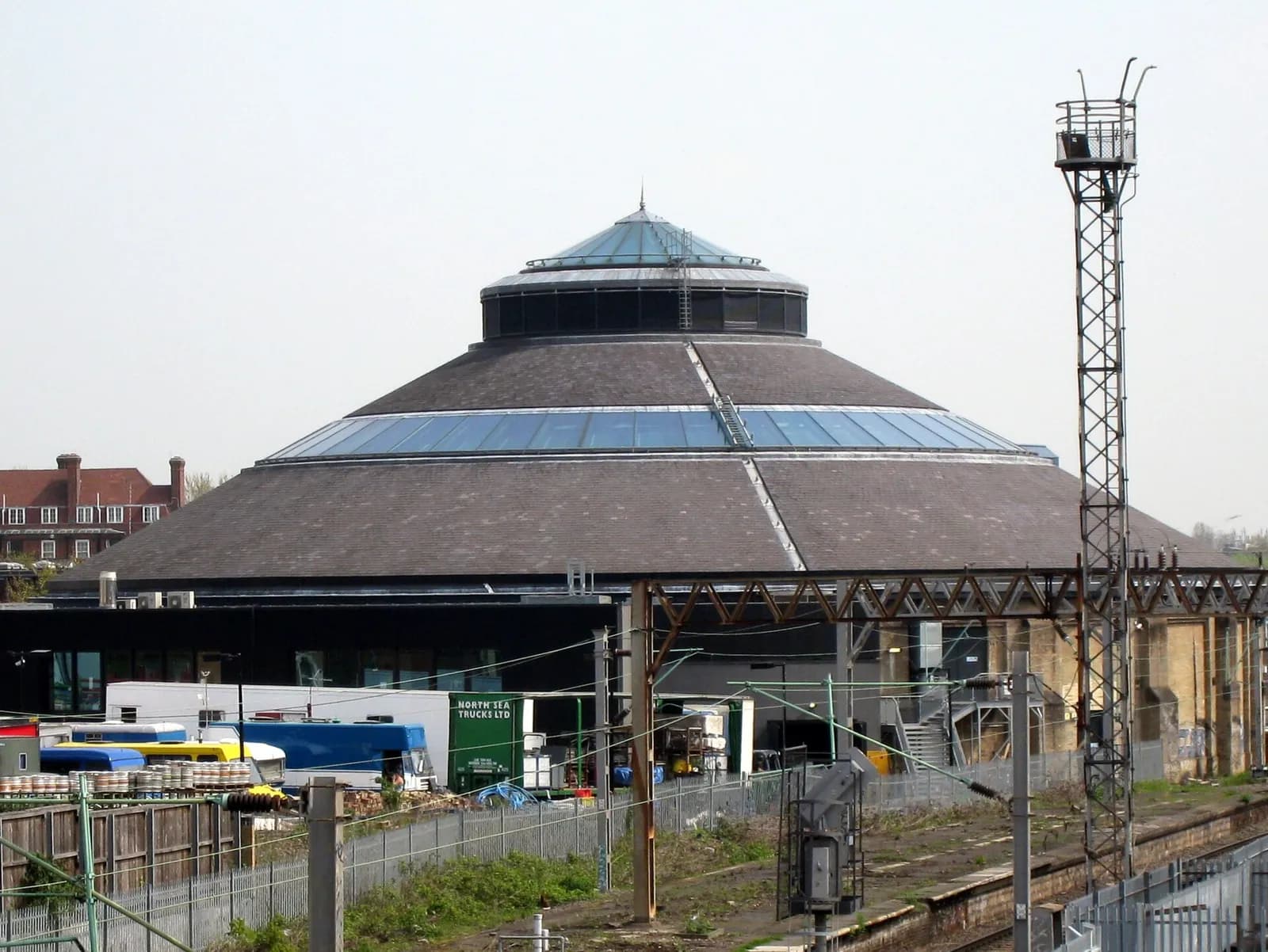 The Roundhouse in London, viewed from the former goods sidings.