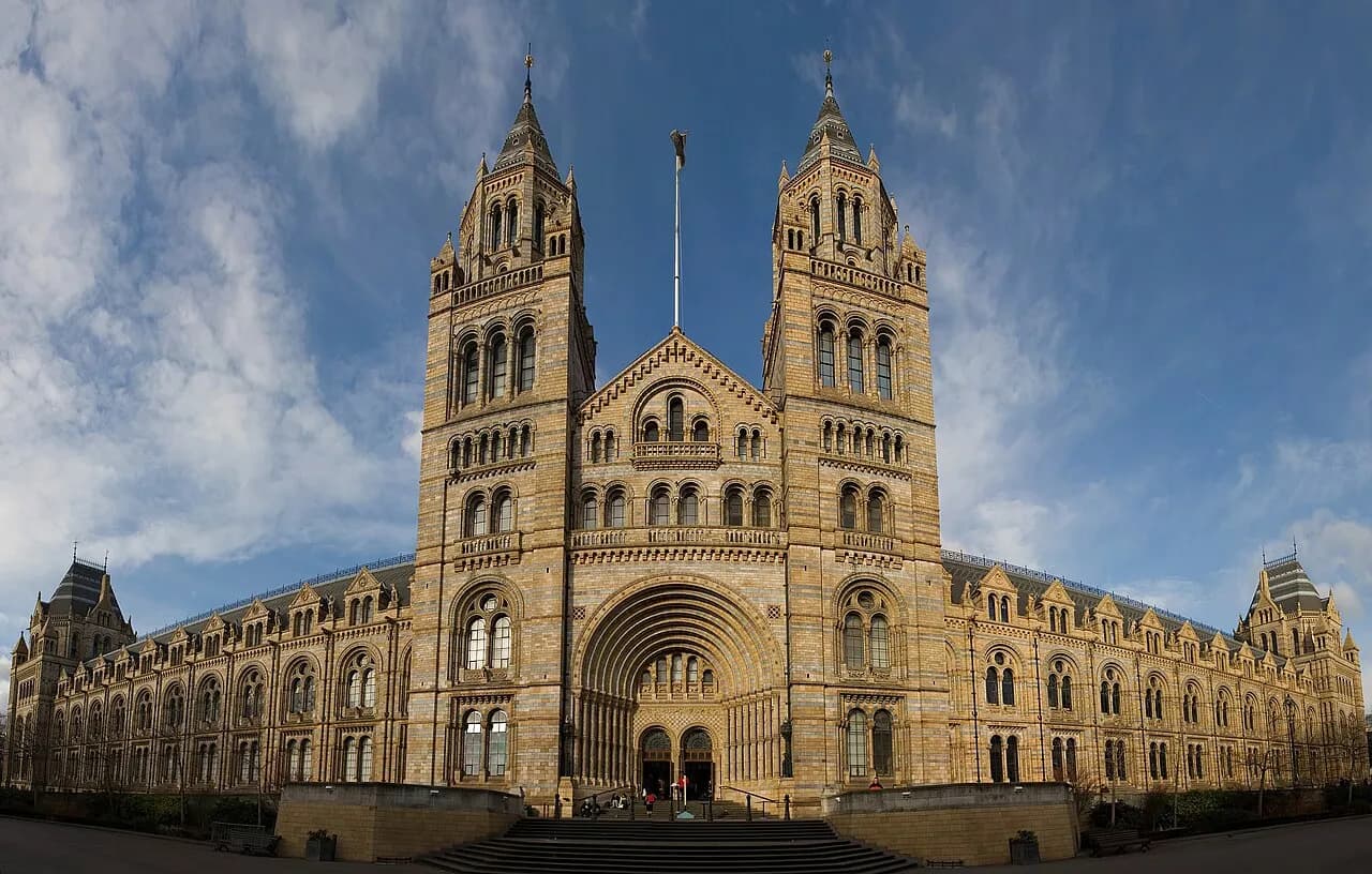 The exterior of the Natural History Museum in London