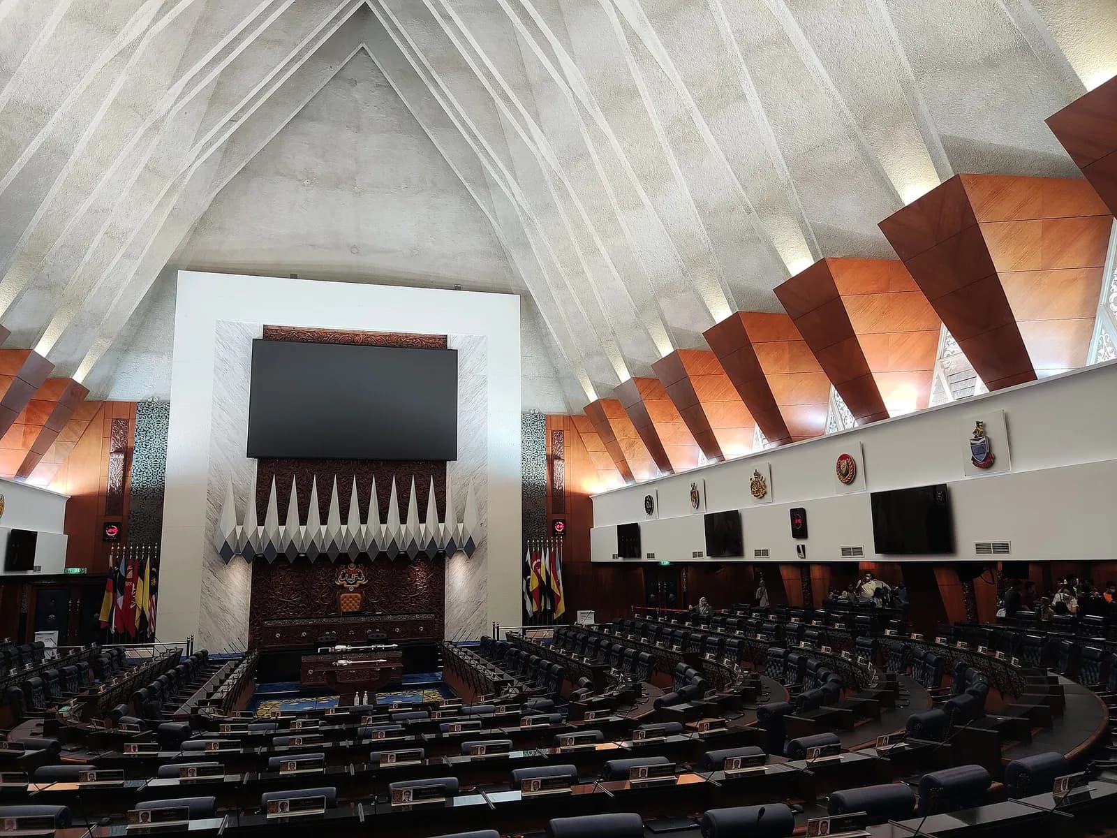 The Dewan Rakyat chamber in Malaysia’s Parliament building.