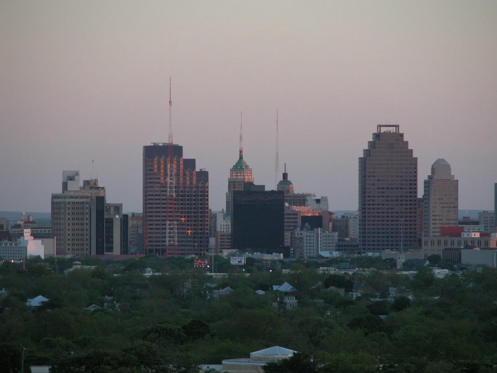 San Antonio skyline viewed from the north.