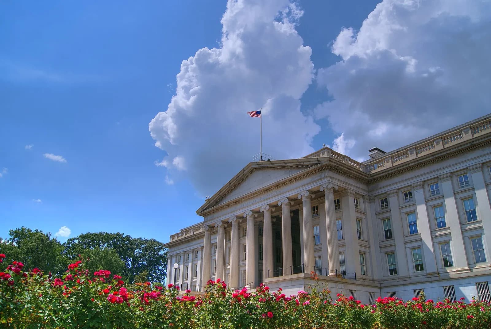 Exterior of the U.S. Department of the Treasury building in Washington, D.C.