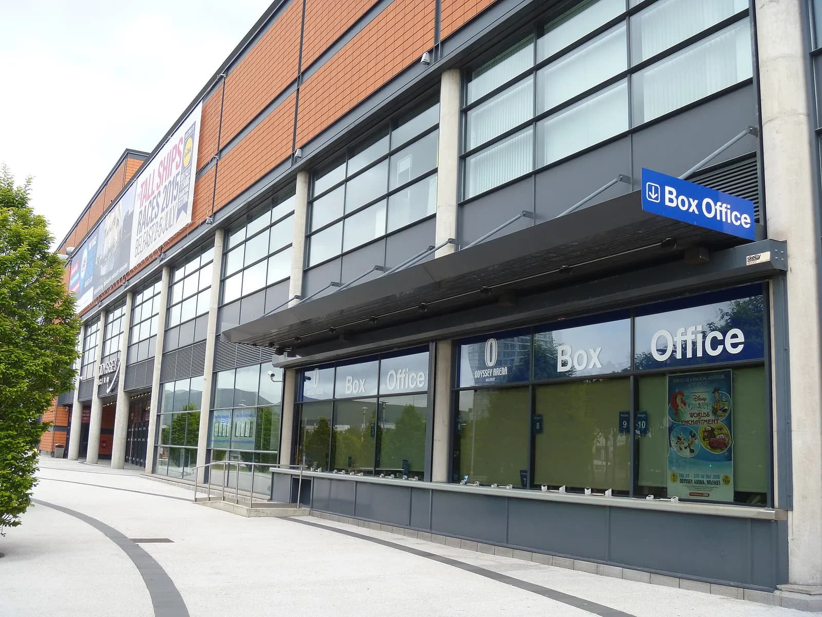 The Odyssey Arena in Belfast’s Titanic Quarter, viewed from outside.