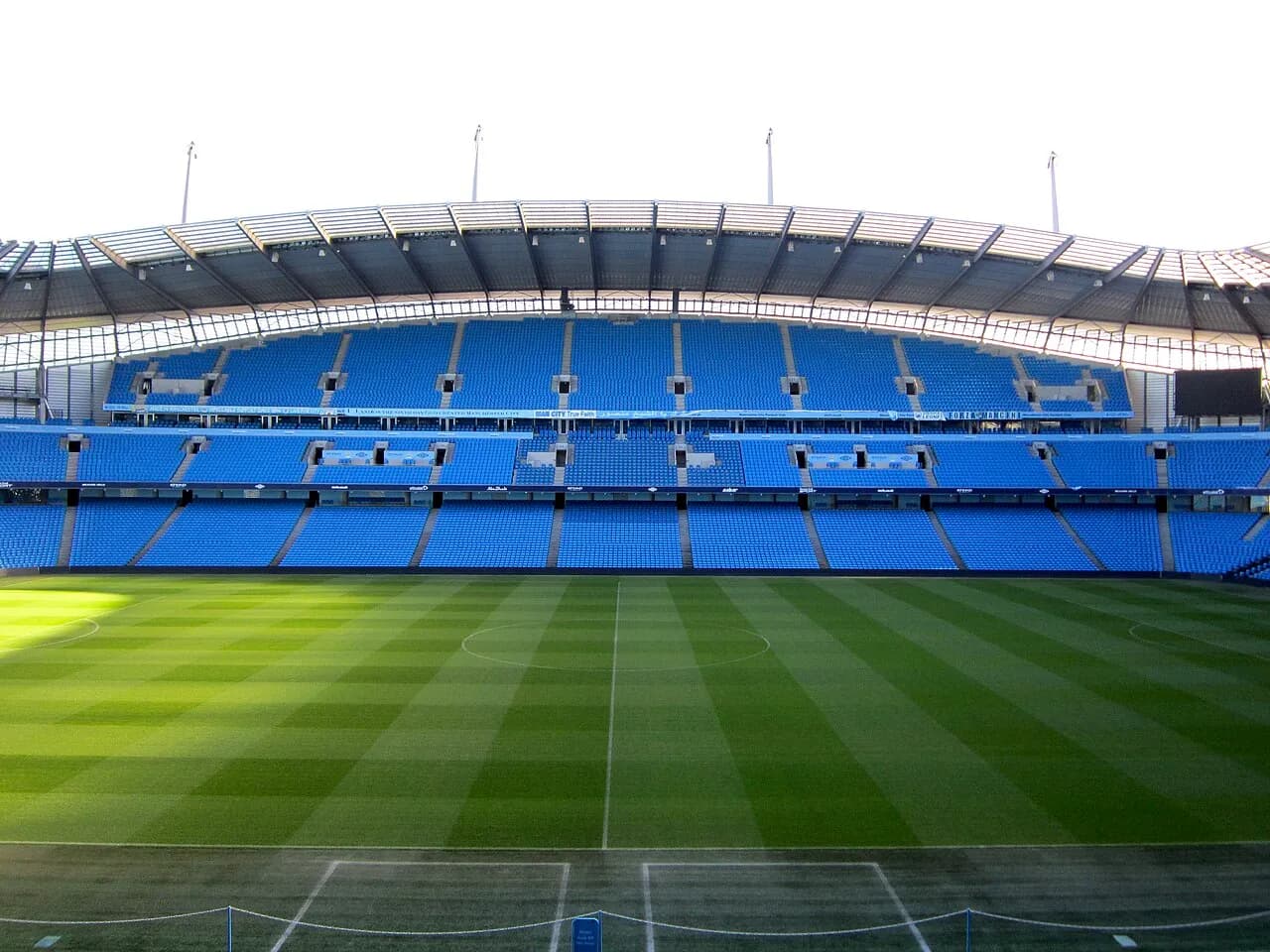 Etihad Stadium, home of Manchester City Football Club, in Manchester