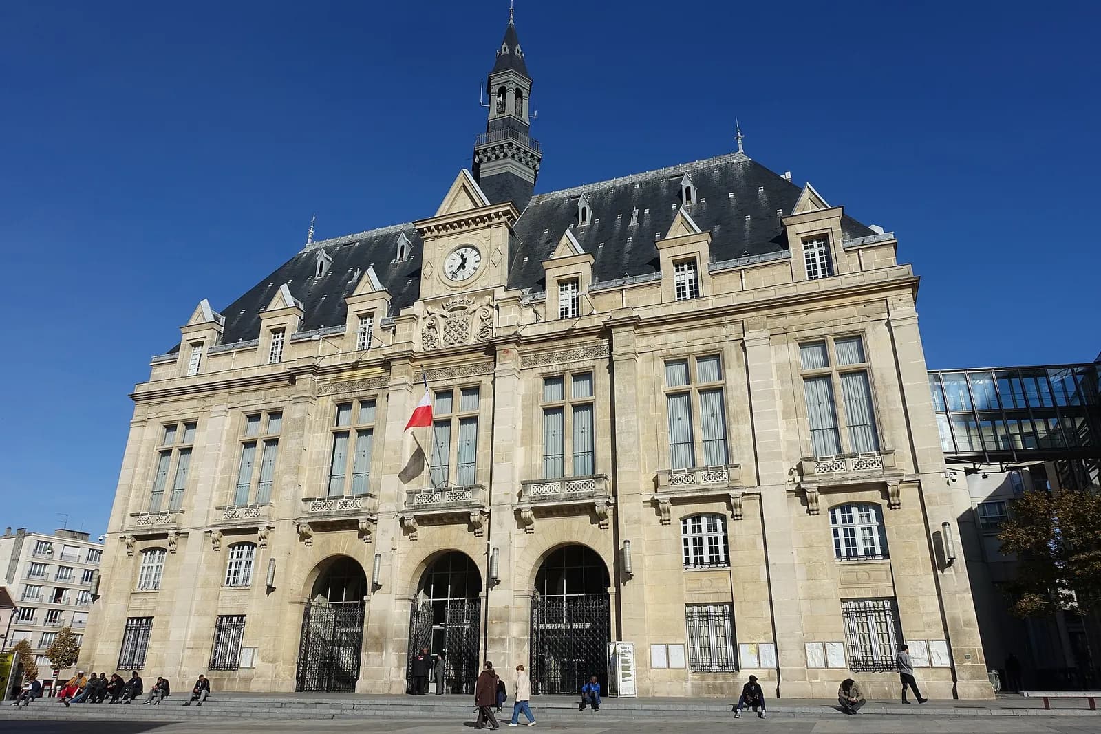 Exterior of the town hall in Saint-Denis, France.