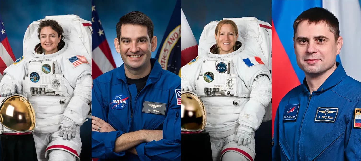 Crew compilation showing the four astronauts assigned to SpaceX Crew-12.