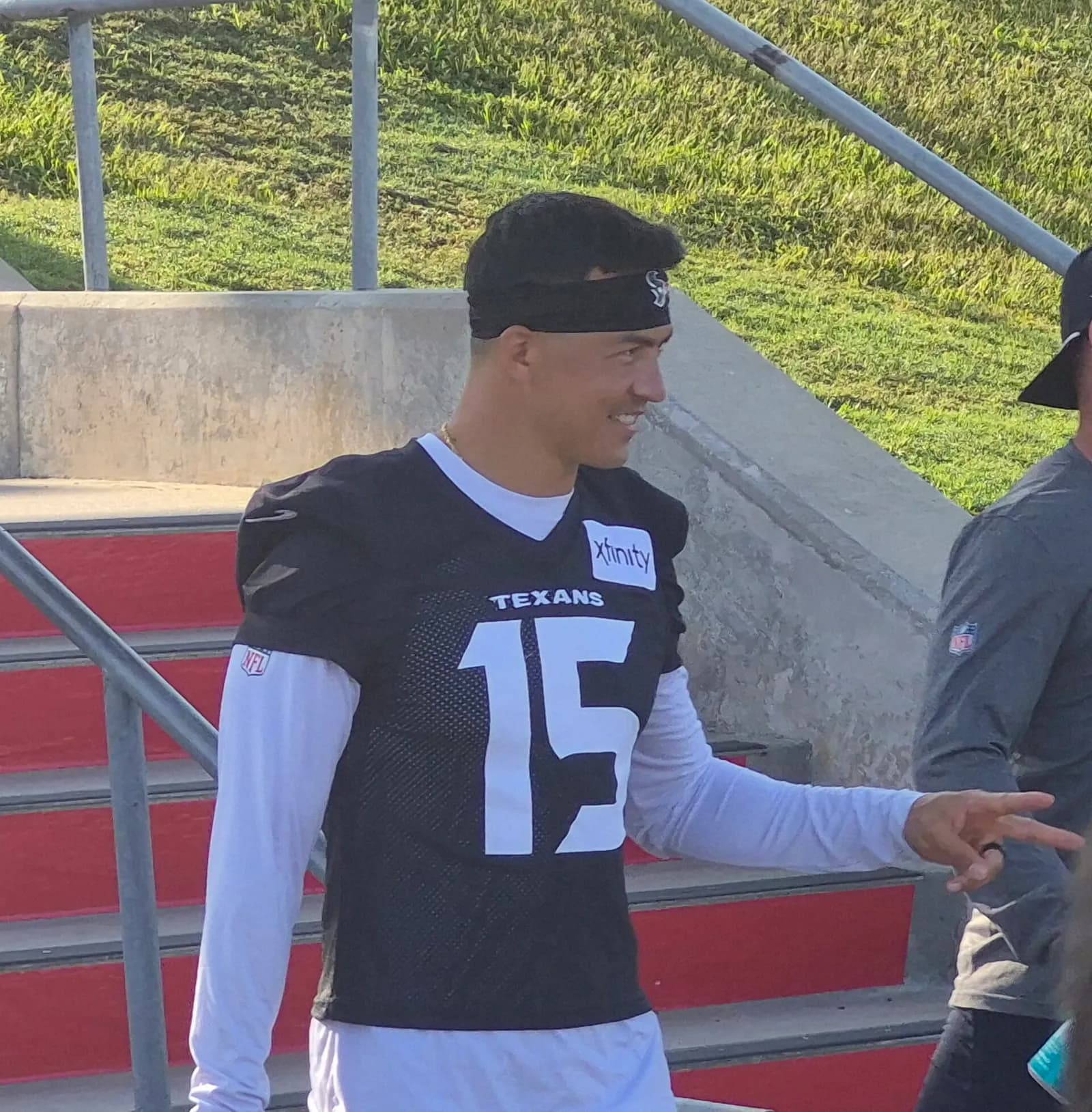 Houston Texans kicker Kaʻimi Fairbairn at training camp in 2026.