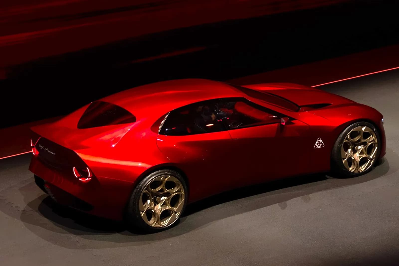 Alfa Romeo Cuorerosso concept car displayed at the Paris Motor Show.