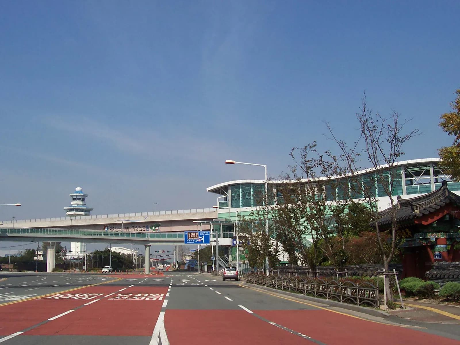 View of Gimhae International Airport in Busan, South Korea.
