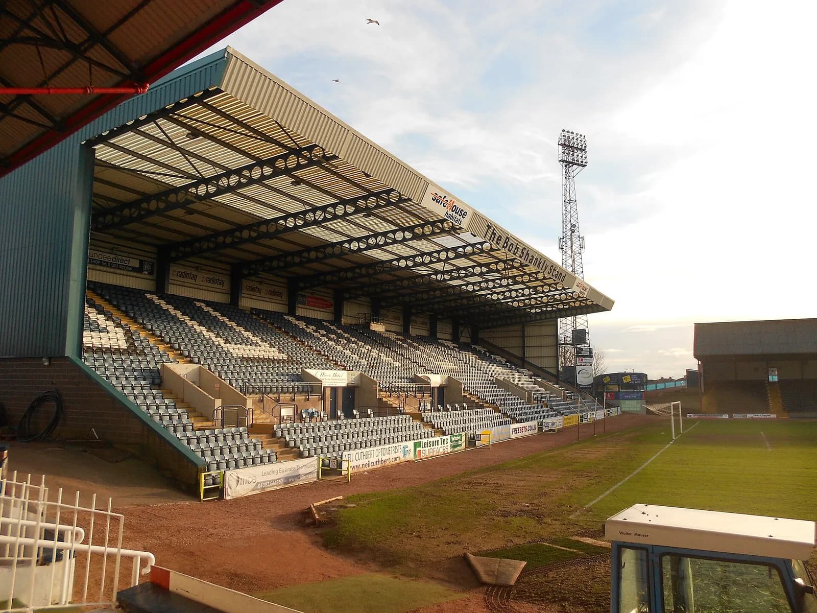 The Bob Shankly Stand at Dens Park, home of Dundee FC.