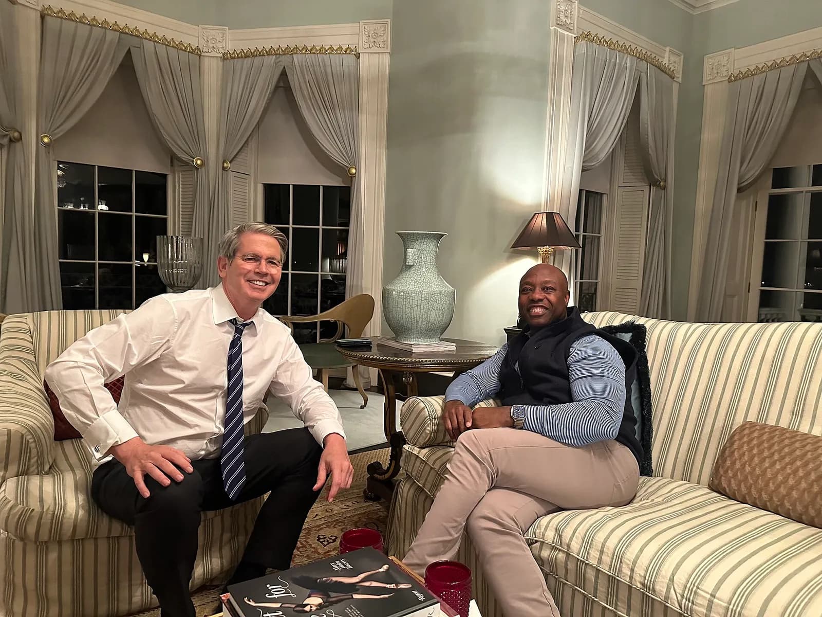 Scott Bessent meets Senator Tim Scott.