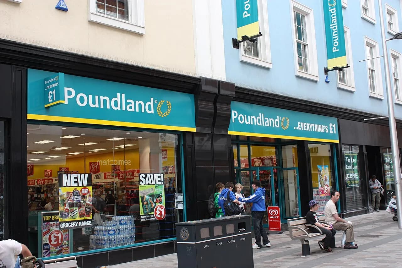 Poundland shop exterior on Ann Street in Belfast in June 2010