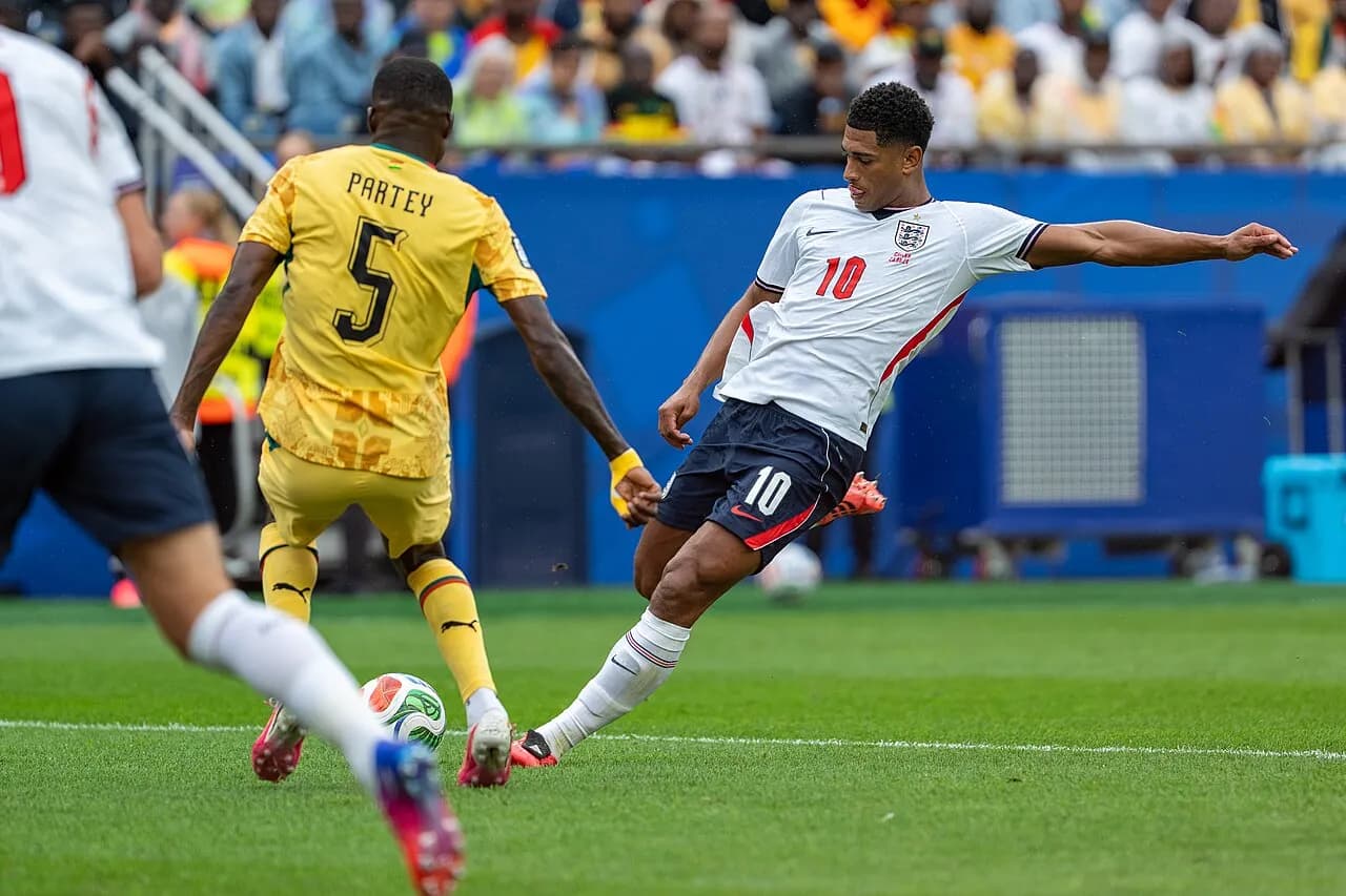 Jude Bellingham during England’s match against Ghana in June 2026