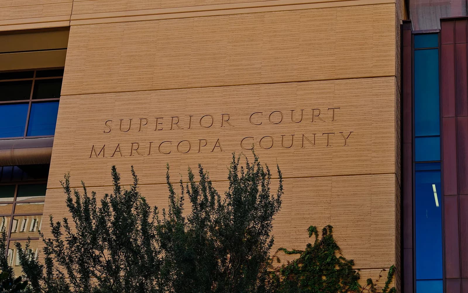 Exterior of the Maricopa County Superior Court courthouse in downtown Phoenix, Arizona.