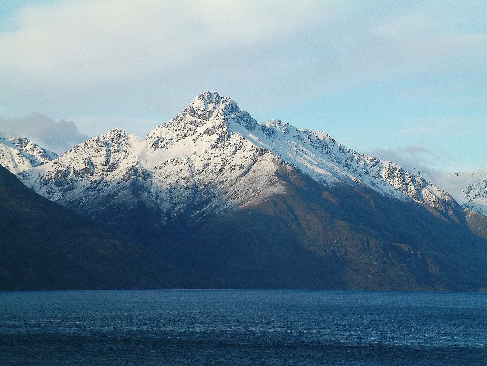 Walter Peak rises beyond Lake Wakatipu near Queenstown, New Zealand.