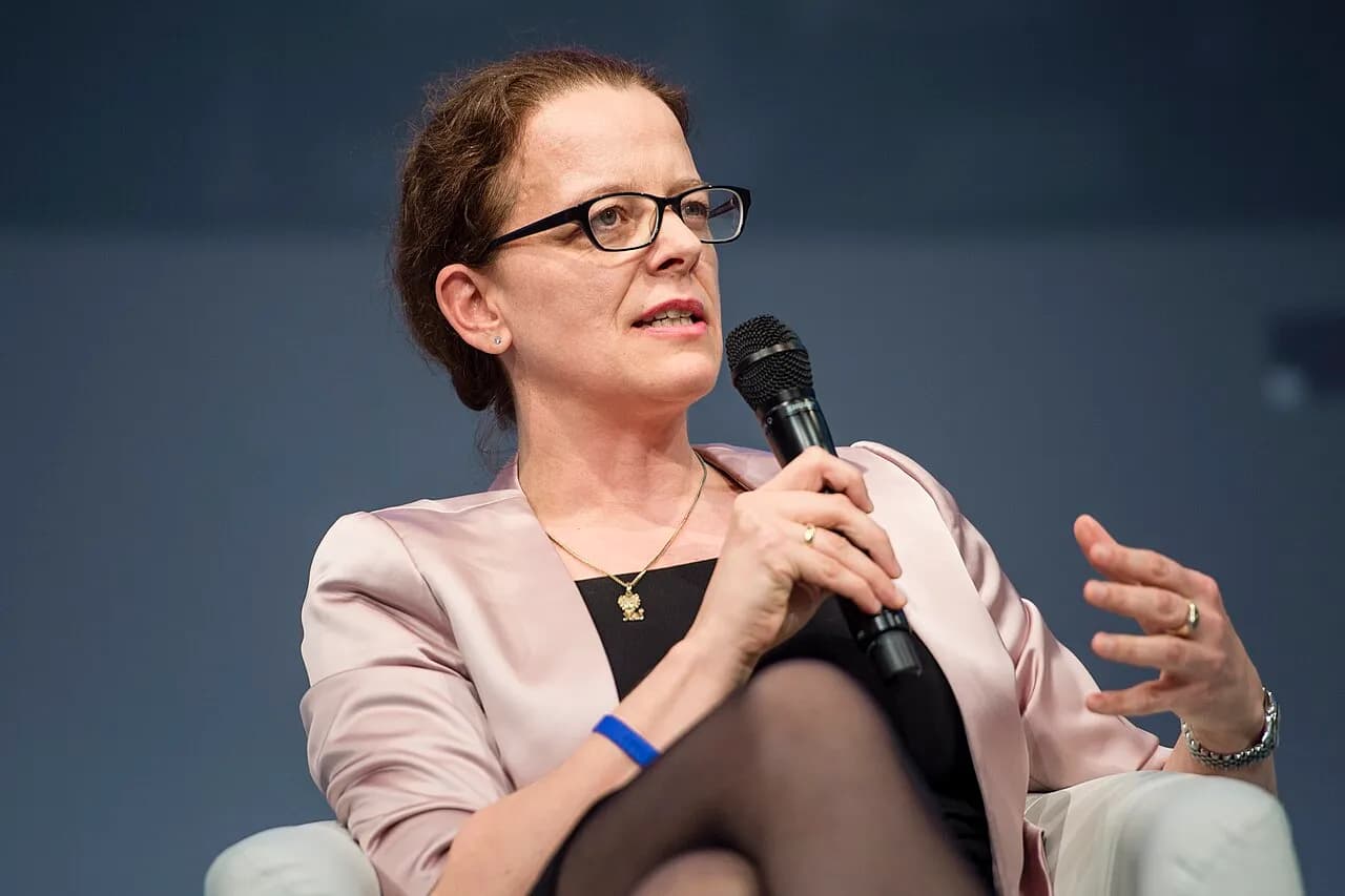 Isabel Schnabel photographed at Bankentag in Berlin in 2017
