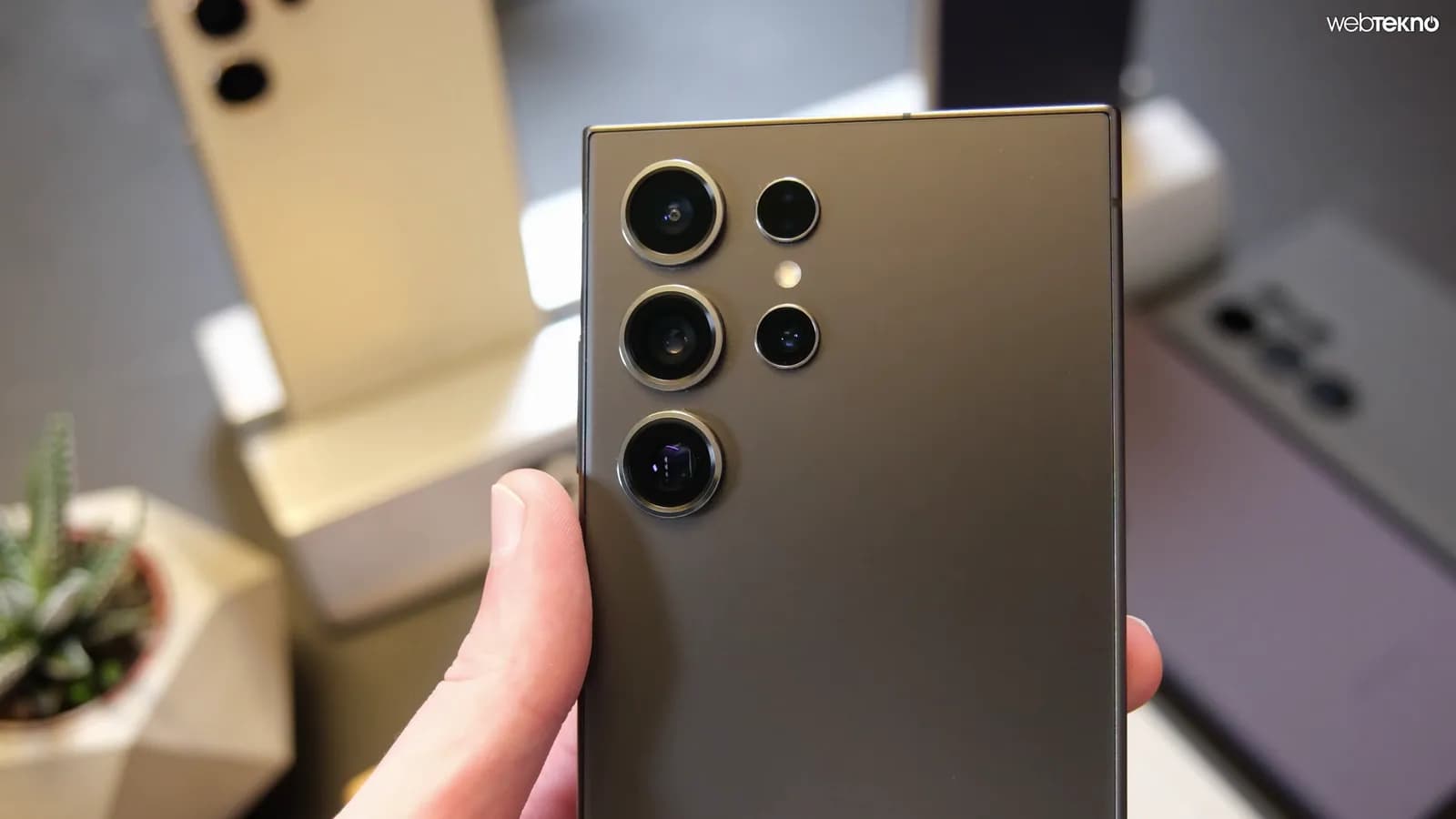 Samsung Galaxy S24 series phone shown in a product view.