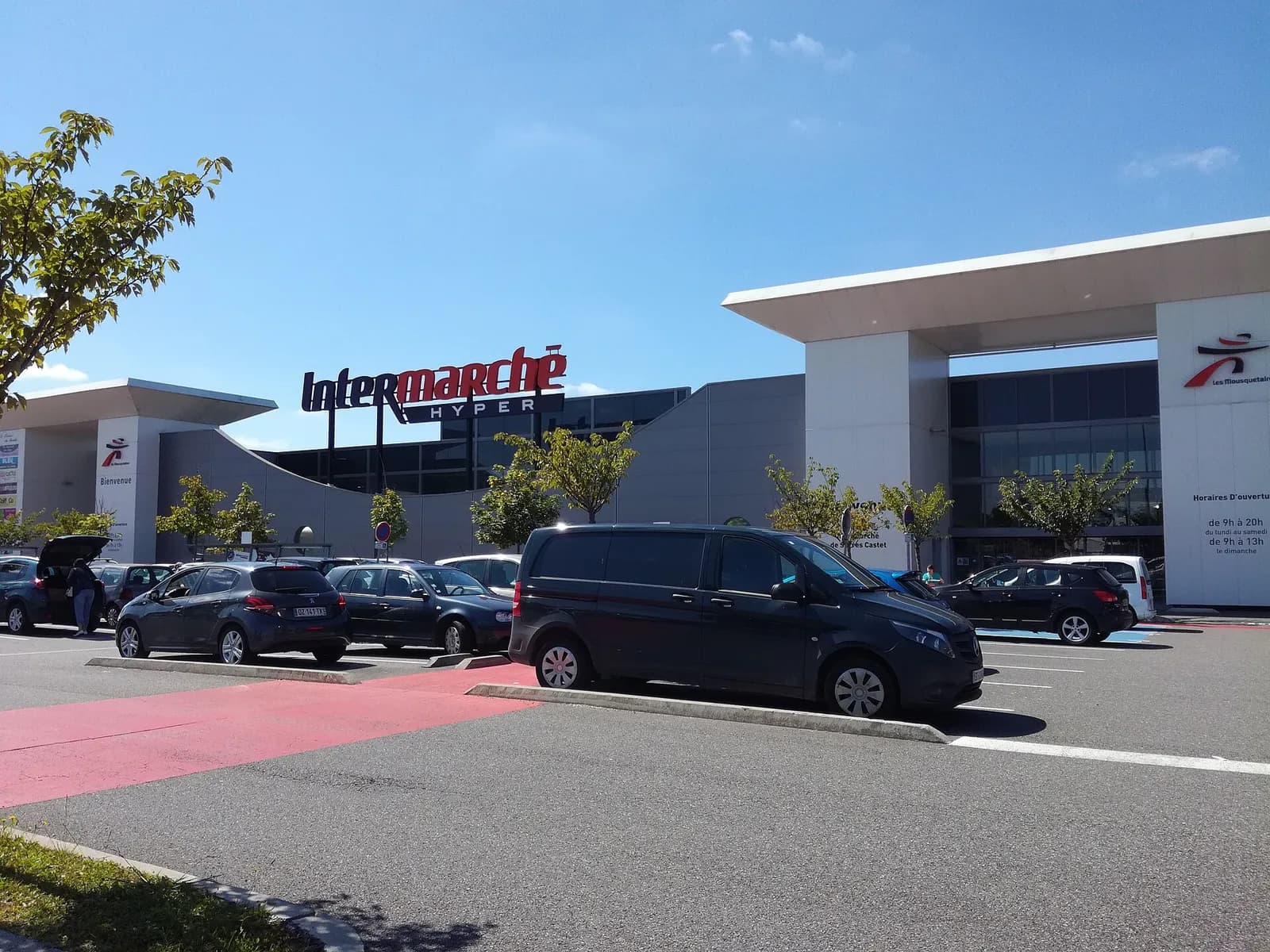 Exterior of an Intermarché Hyper supermarket in Serres-Castet, France.