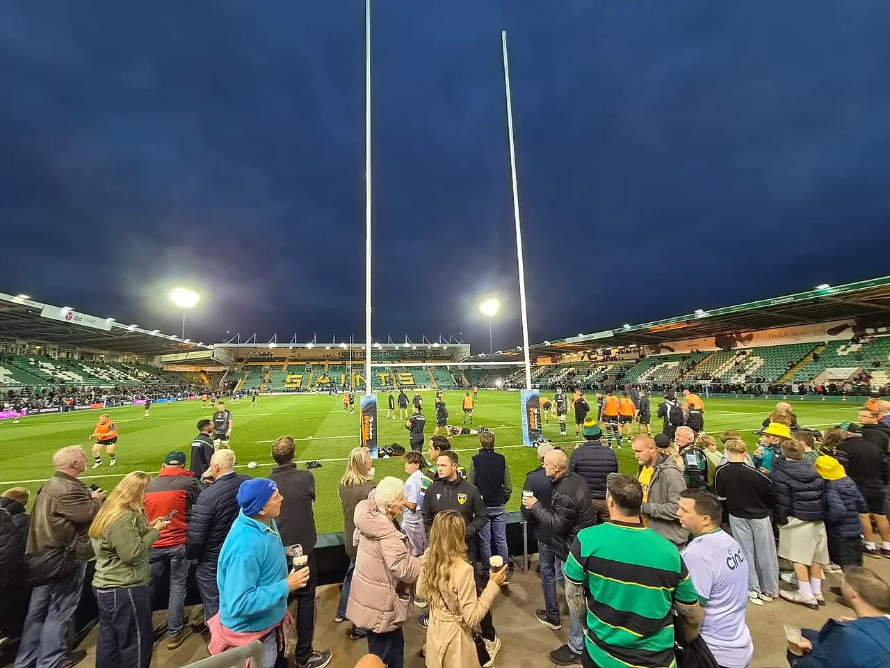 Photograph from the Northampton Saints versus Newcastle Red Bulls Premiership match at Franklin’s Gardens