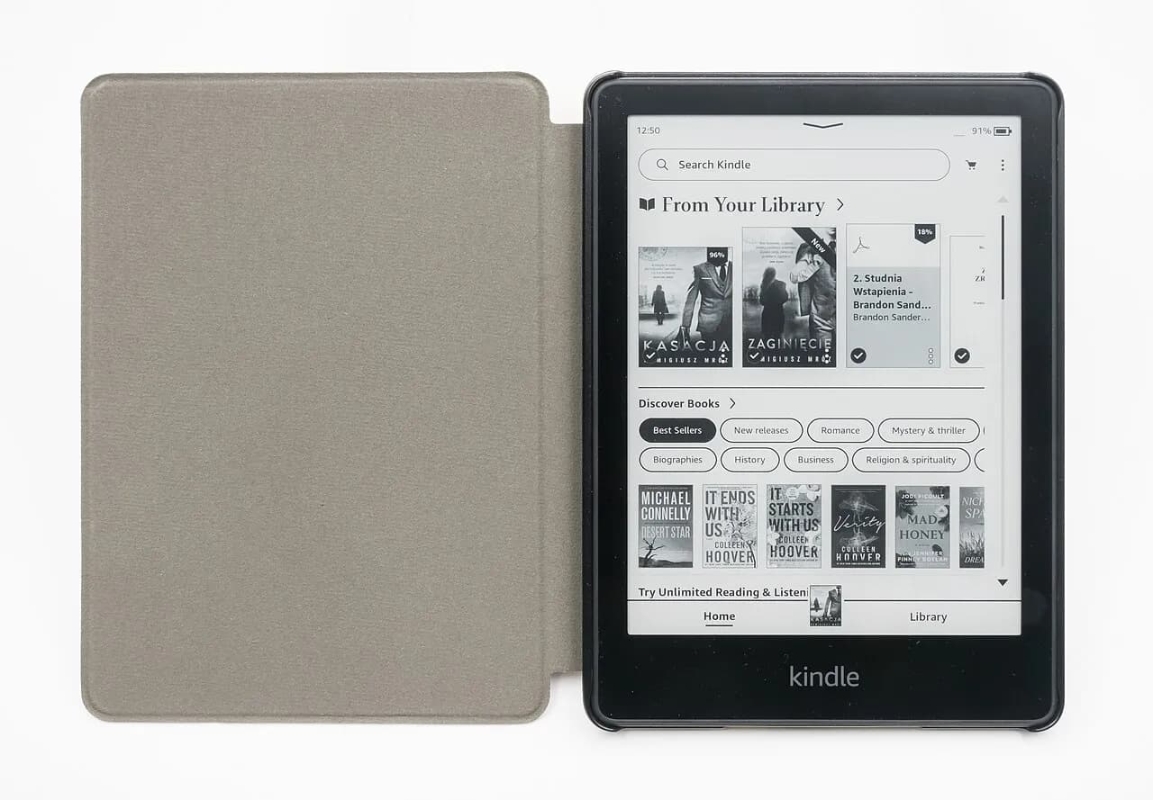 A Kindle Paperwhite photographed in 2023