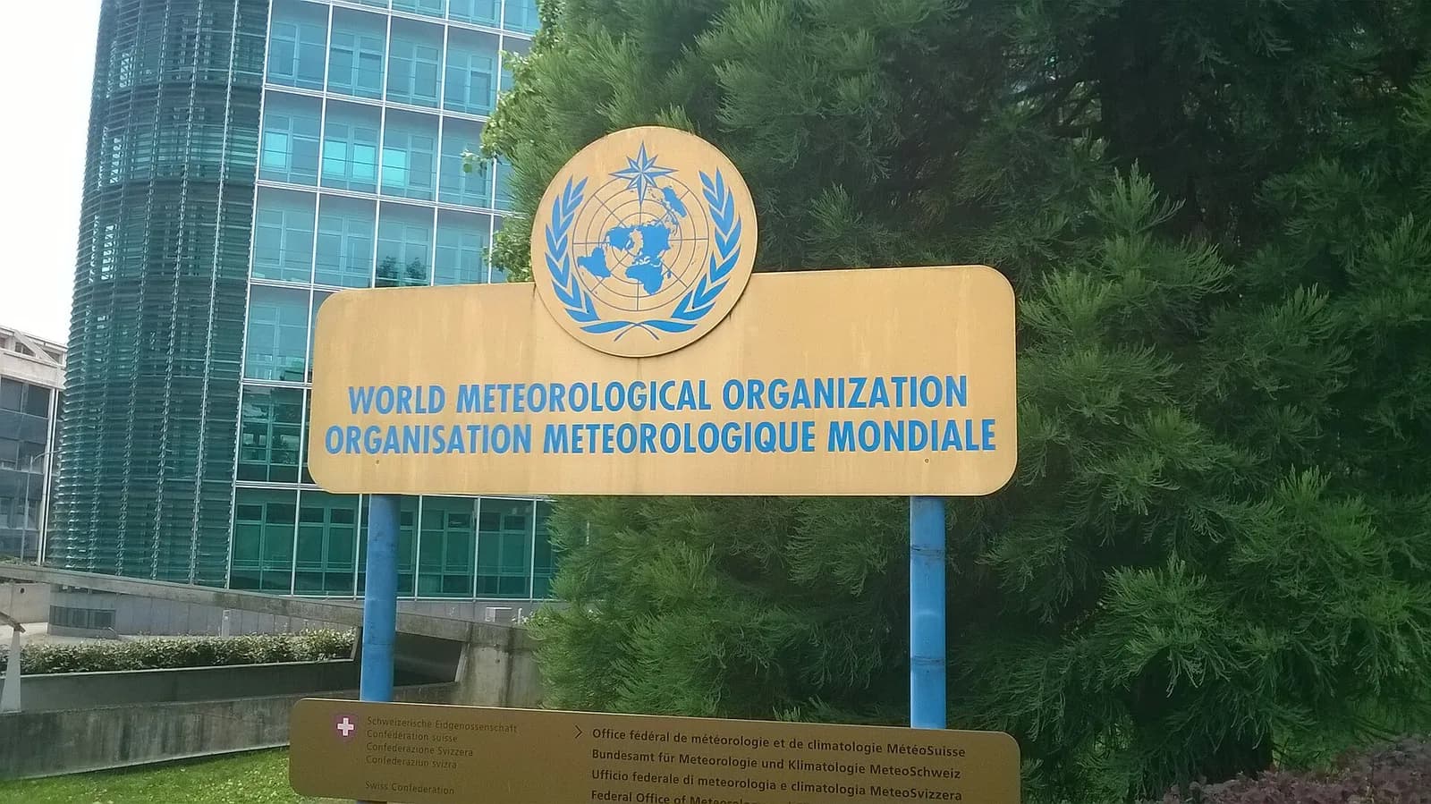 The World Meteorological Organization and MeteoSwiss headquarters in Geneva.