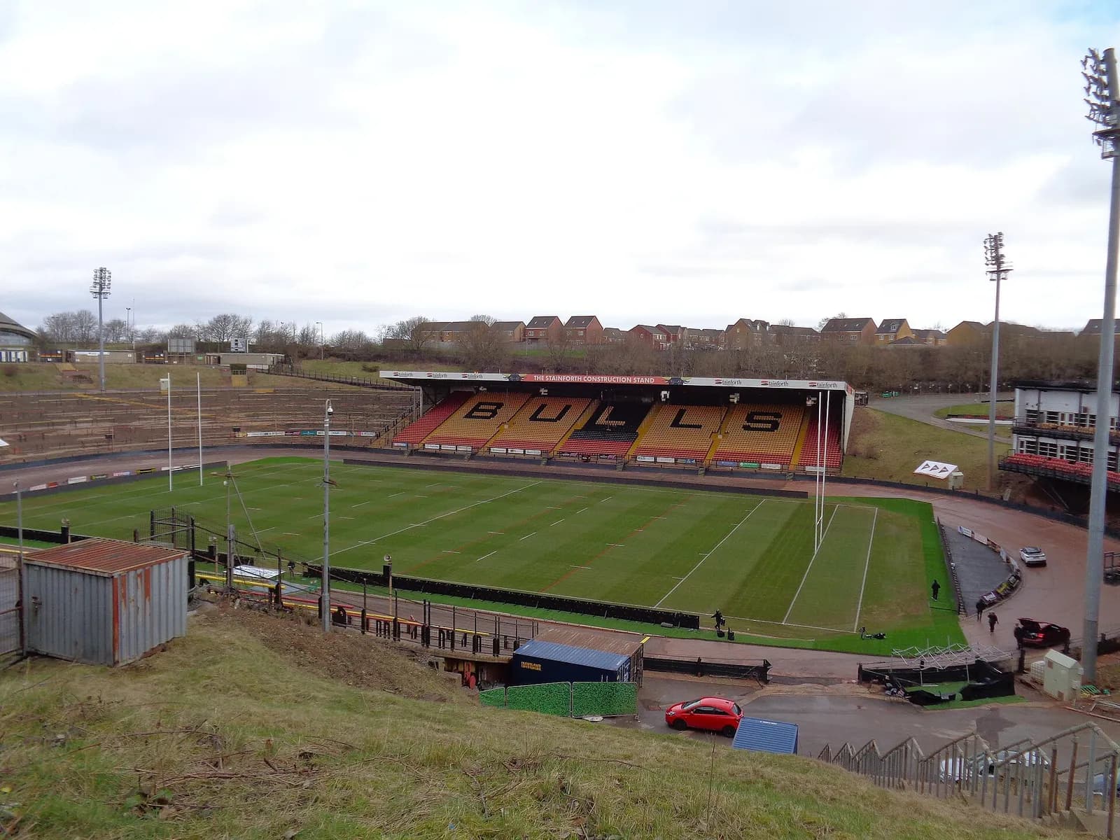 View of Bradford Bulls Stadium at Odsal Top.