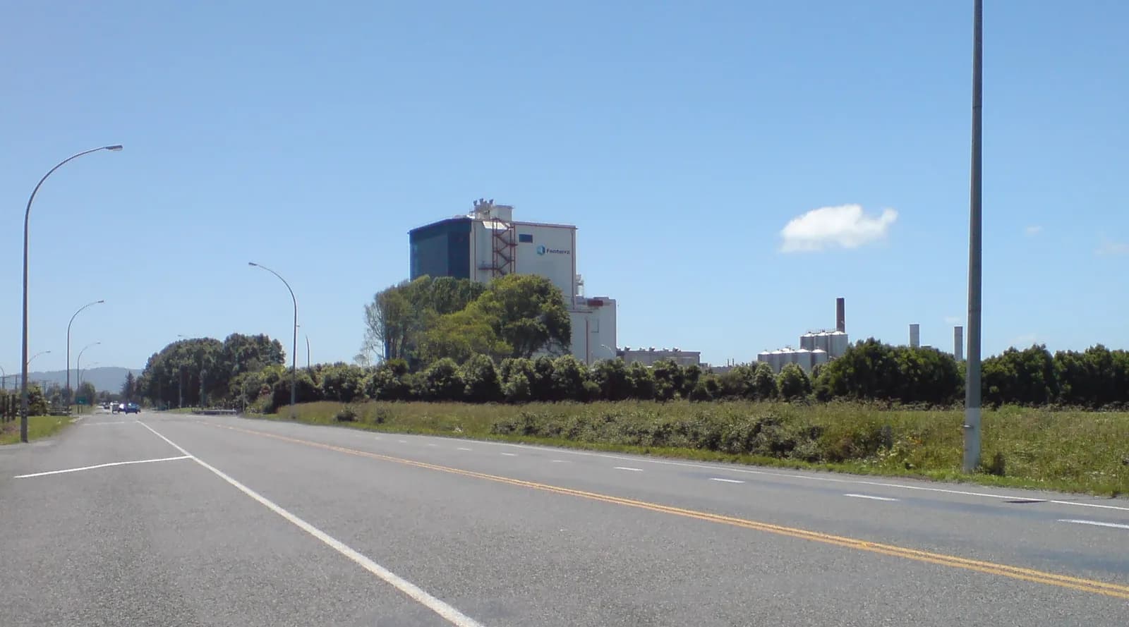 Fonterra cooperative dairy factory north of Hamilton, New Zealand.