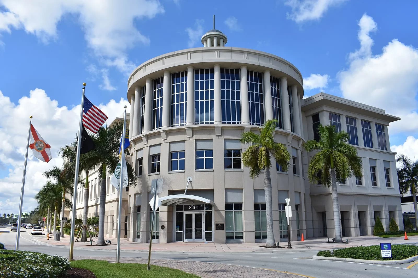 Exterior of the Government Center in Doral, Florida.