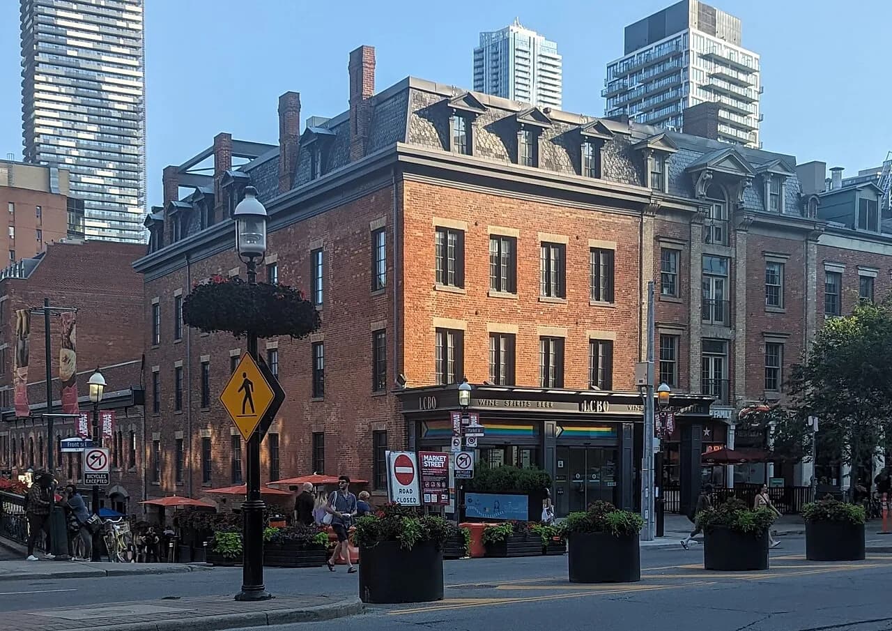 Liquor Control Board of Ontario store beside St. Lawrence Market in Toronto