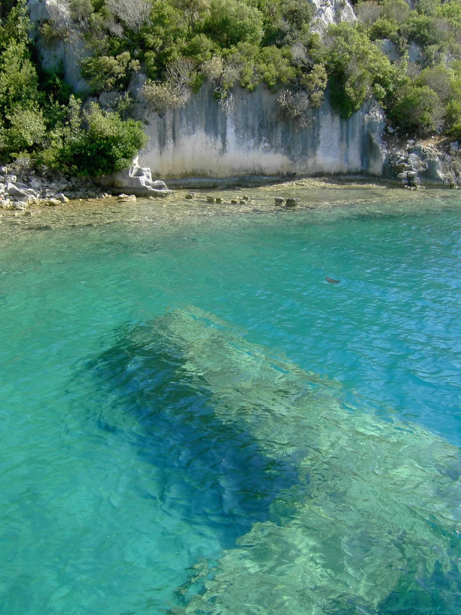 Submerged ruins along the shore of Kekova Island, Turkey.