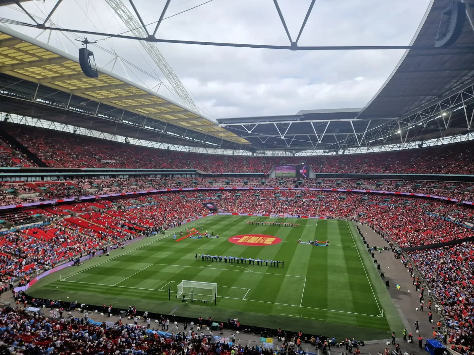 Interior of Wembley Stadium before the 2024 Community Shield