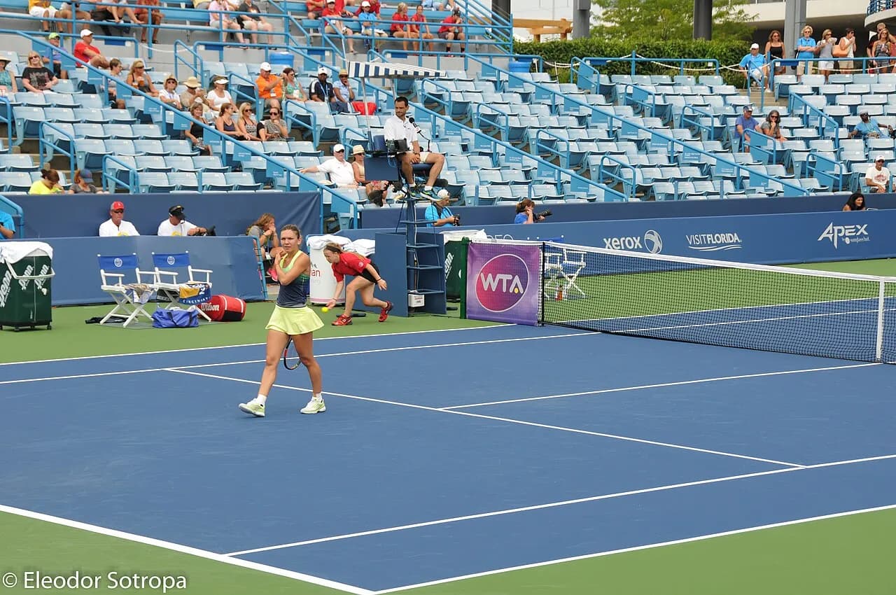 Scene at the 2015 Western & Southern Open tennis tournament in Cincinnati