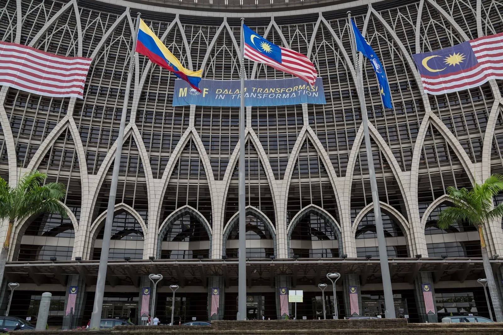 The Ministry of Finance building in Putrajaya, Malaysia.