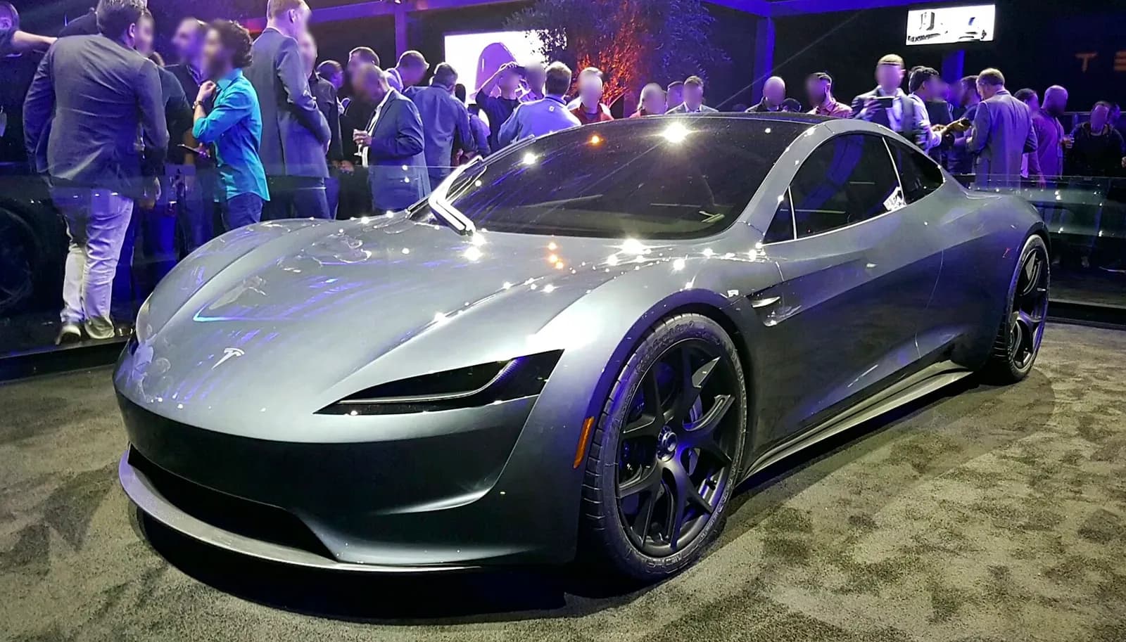 Tesla Roadster prototype displayed at its launch event