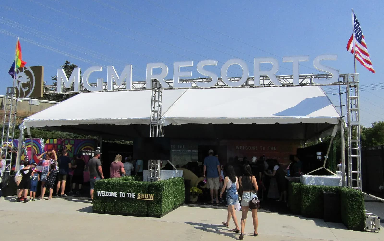 MGM Resorts booth tent at LoveLoud 2018.