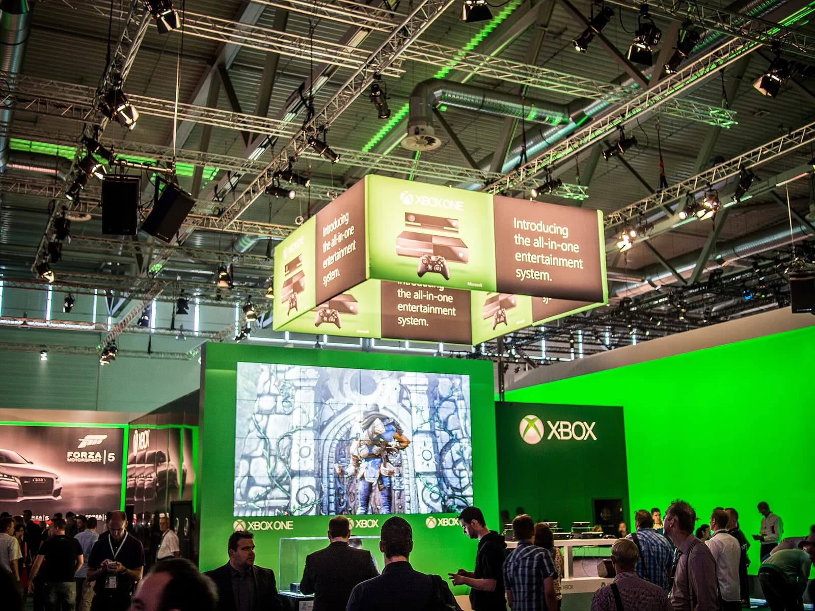Xbox booth at the Gamescom expo in Cologne, Germany.