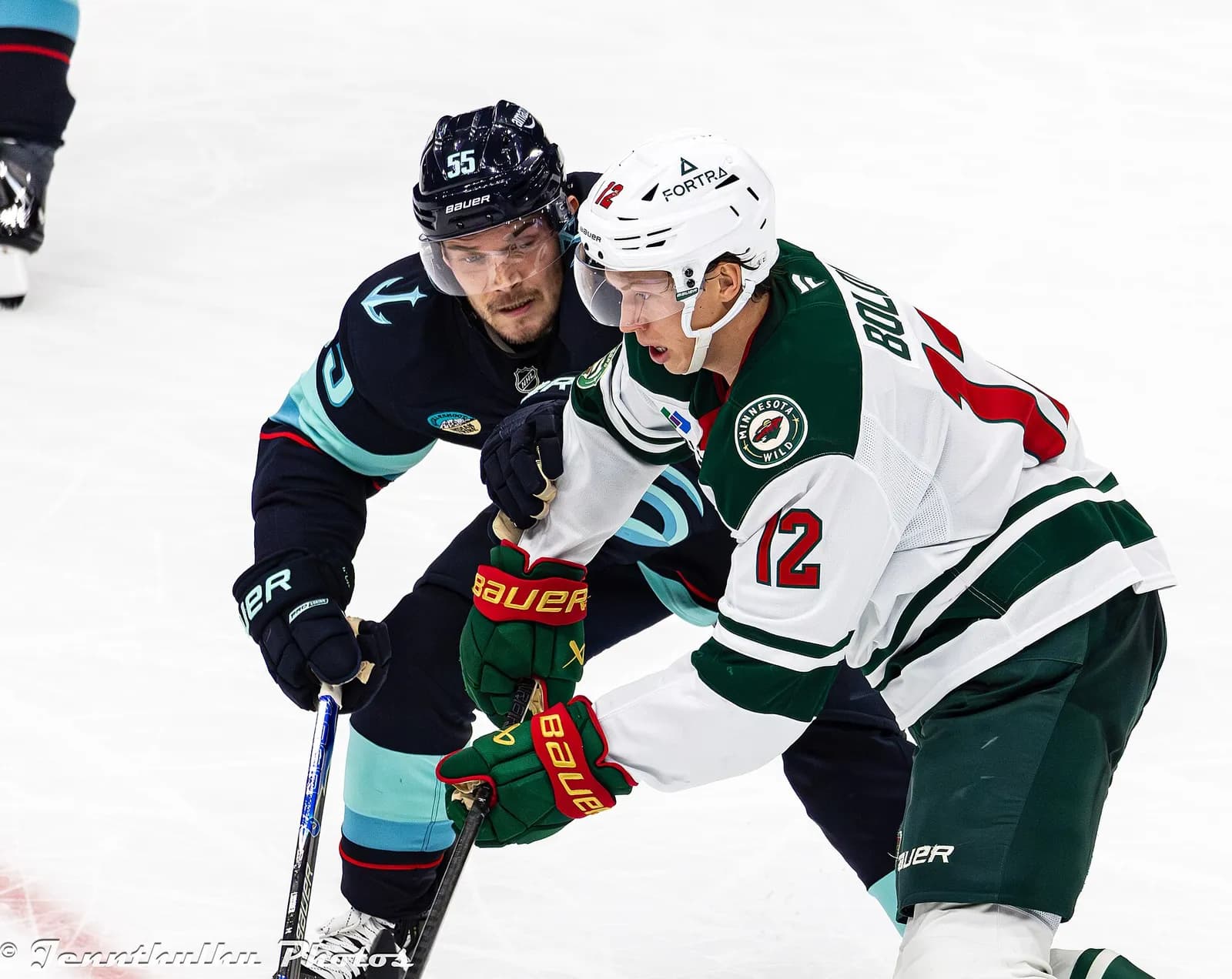 Minnesota Wild forward Matt Boldy during a game against the Seattle Kraken.