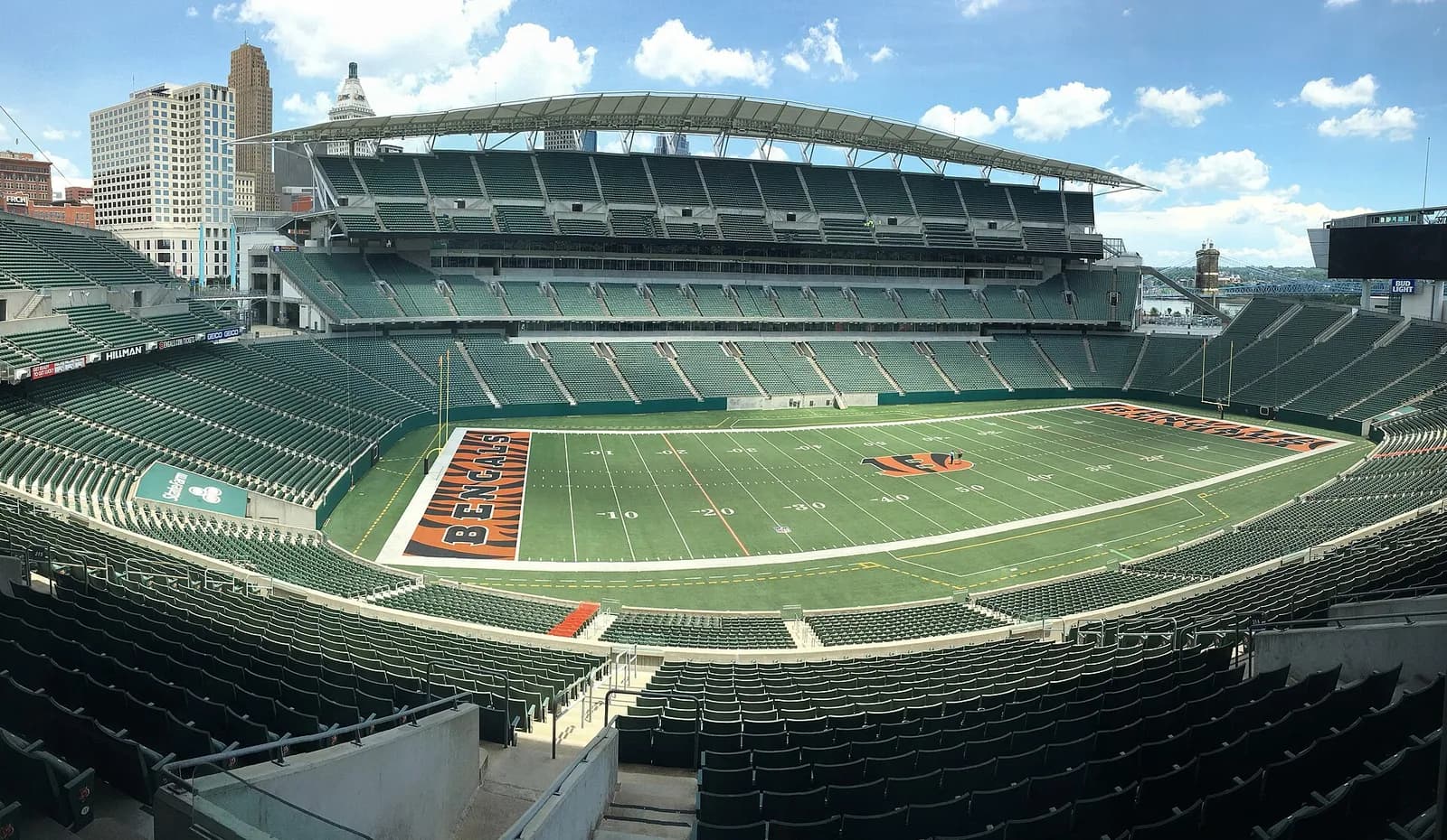 Interior view of Paycor Stadium in Cincinnati.