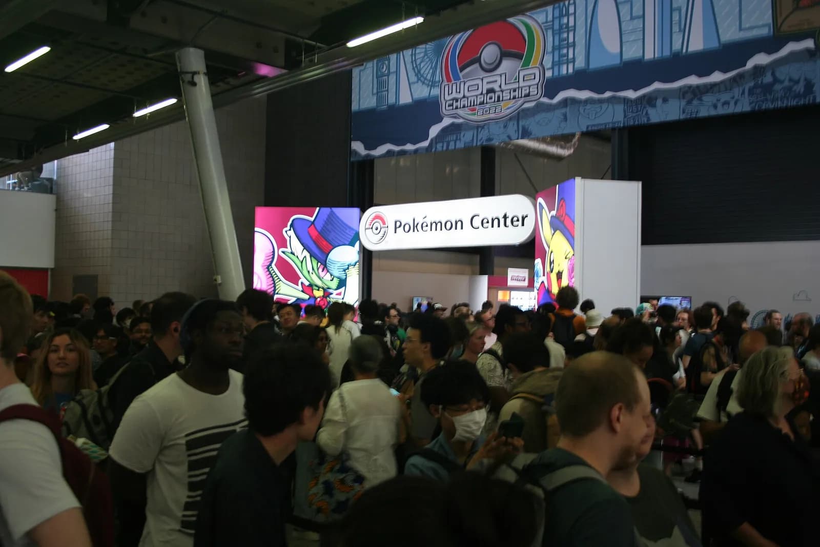 Entrance to the 2022 London Pokémon World Championships and pop-up shop.