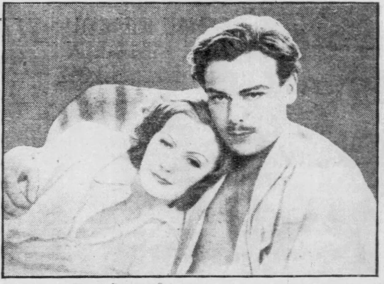 Black-and-white publicity photograph of Greta Garbo and Nils Asther together for the 1929 film The Single Standard