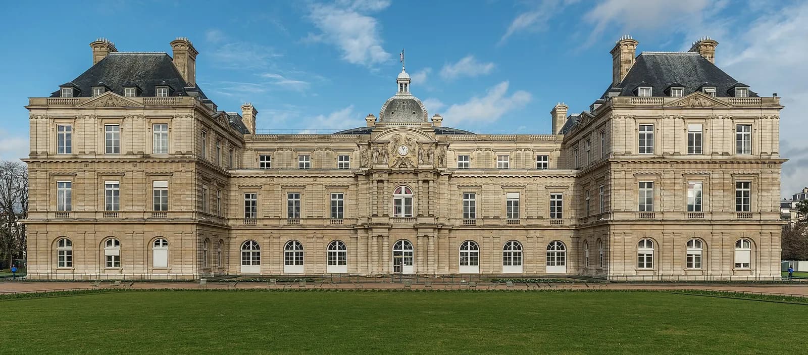 South façade of the Palais du Luxembourg in Paris, seat of the French Senate
